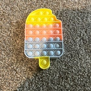 yellow, peach, blue aka multi color aka rainbow popsicle pop it great quality